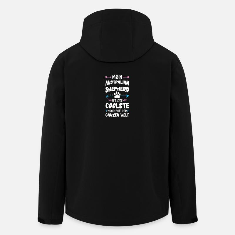 Chien australien chien dicton - Veste softshell homme en polyester recyclé Stanley/Stella - noir