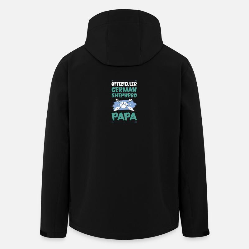 deutscher schäferhund hunde papa - Recycelte Männer Softshell-Jacke von Stanley/Stella - Schwarz