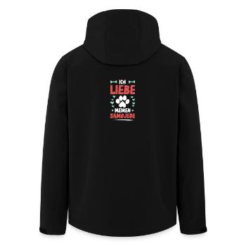 J’adore la scène de ma patte de chien - Veste softshell homme en polyester recyclé Stanley/Stella - noir - Dos - AI Model Male 185 light (185cm)