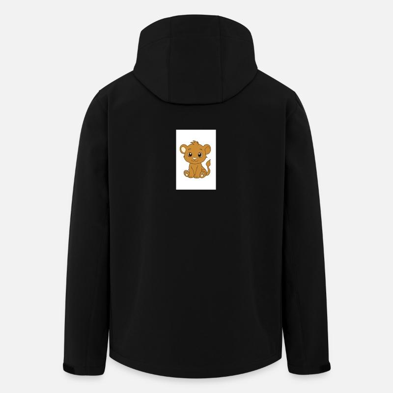Lionceau kawaï - Veste softshell homme en polyester recyclé Stanley/Stella - noir