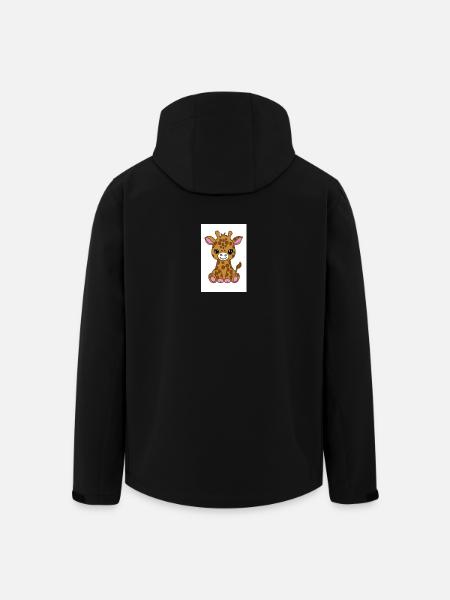 Kawaii Giraffe - Men’s Recycled Softshell Jacket by Stanley/Stella - black