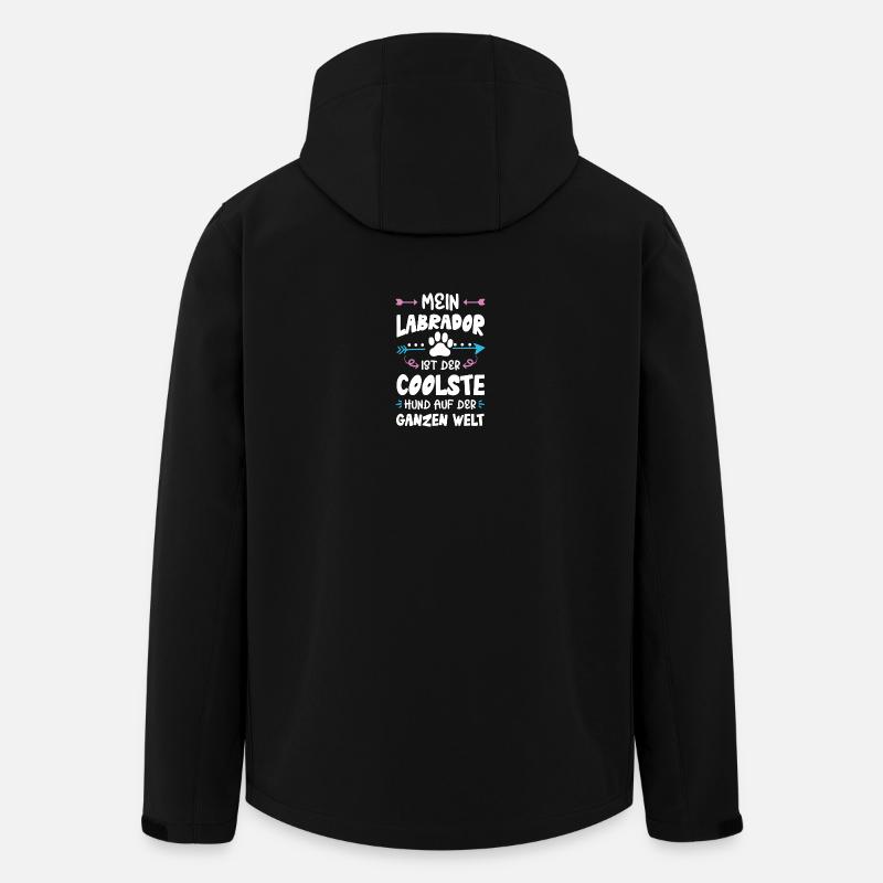 Dicton du chien Labrador - Veste softshell homme en polyester recyclé Stanley/Stella - noir