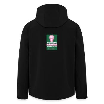 PSYCHO_04 - Recycelte Männer Softshell-Jacke von Stanley/Stella - Schwarz - Hinten - AI Model Male 185 light (185cm)
