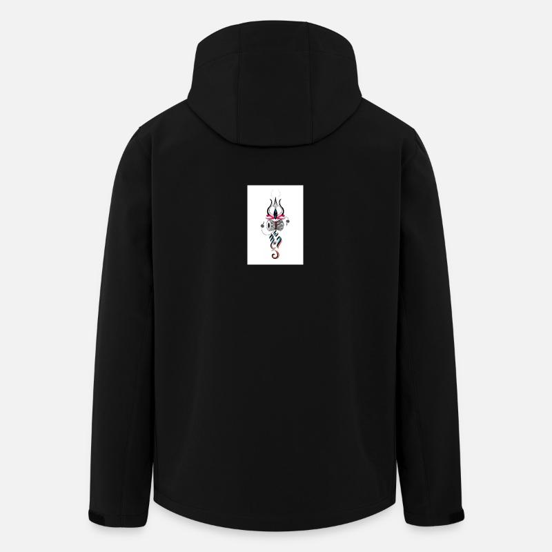 Lotus mystique abstrait avec tambours - Veste softshell homme en polyester recyclé Stanley/Stella - noir