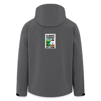 Le changement climatique maintenant - Veste softshell homme en polyester recyclé Stanley/Stella - charbon - Dos - AI Model Male 185 light (185cm)