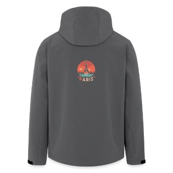 Paris Sunset Circle - Men’s Recycled Softshell Jacket by Stanley/Stella - anthracite - Back - AI Model Male 185 light (185cm)