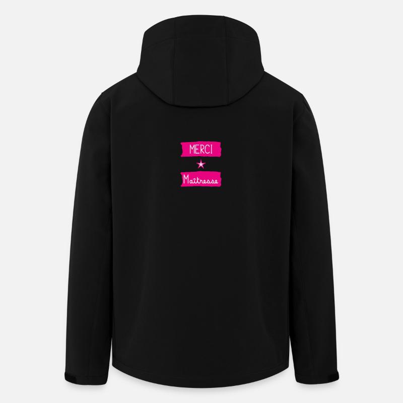 MAÎTRESSE. MERCI. MERCI MAÎTRESSE - Veste softshell homme en polyester recyclé Stanley/Stella - noir