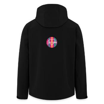HEART I LOVE YOU - Men’s Recycled Softshell Jacket by Stanley/Stella - black - Back - AI Model Male 185 light (185cm)