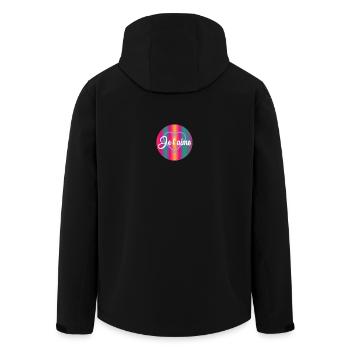 MOTHER'S DAY. HAPPY MOTHER'S DAY. MOM - Men’s Recycled Softshell Jacket by Stanley/Stella - black - Back - AI Model Male 185 light (185cm)