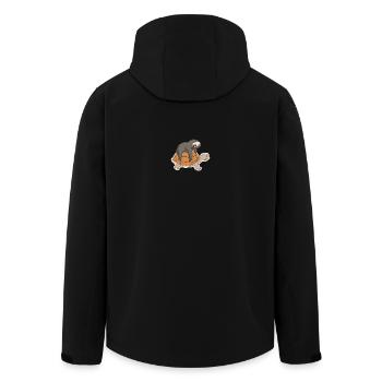 Entzückende Schildkröte und Faultier - Recycelte Männer Softshell-Jacke von Stanley/Stella - Schwarz - Hinten - AI Model Male 185 light (185cm)