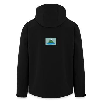 Randonnée Montagne Lac Paysage - Veste softshell homme en polyester recyclé Stanley/Stella - noir - Dos - AI Model Male 185 light (185cm)