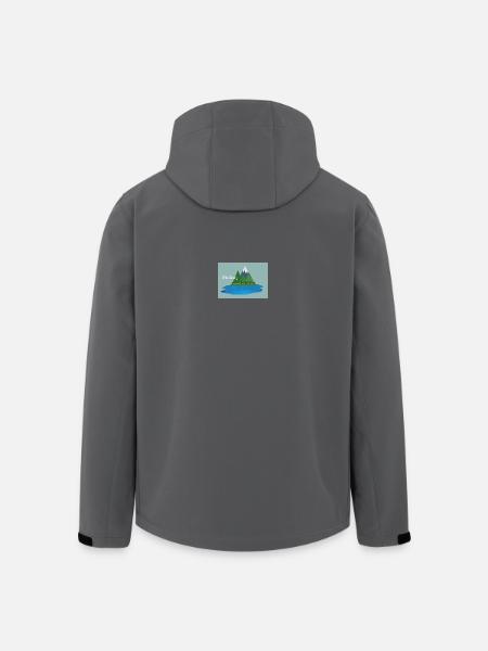 Hike Away Bergsee Landschaft - Recycelte Männer Softshell-Jacke von Stanley/Stella - Schwarz