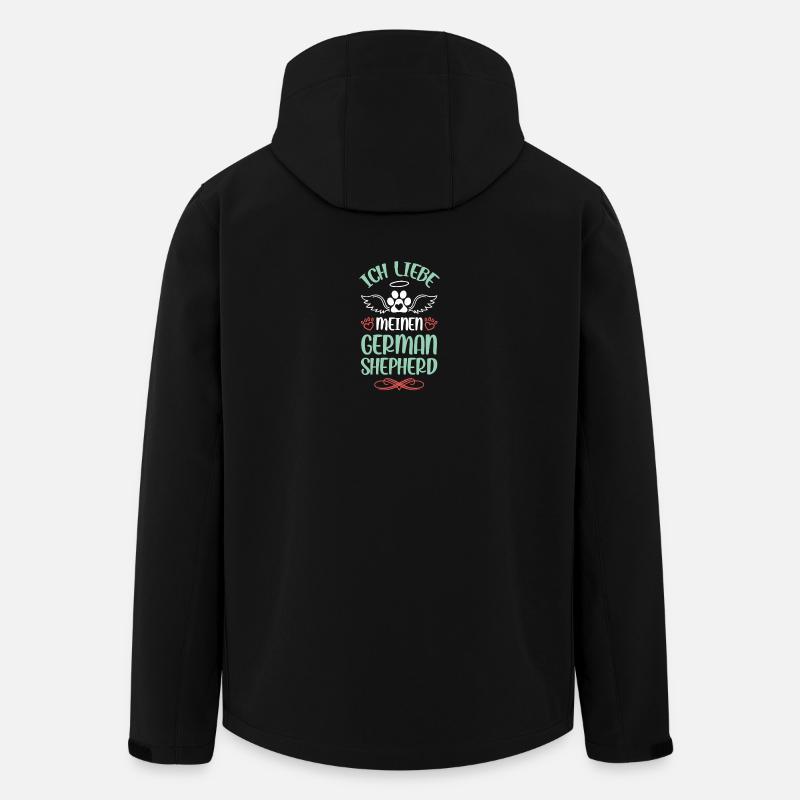 I love my German Shepherd - Men’s Recycled Softshell Jacket by Stanley/Stella - black