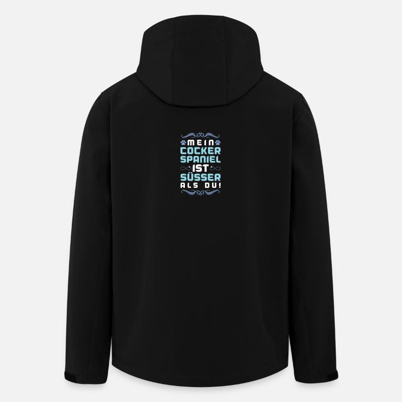cocker spaniel hund spruch - Recycelte Männer Softshell-Jacke von Stanley/Stella - Schwarz