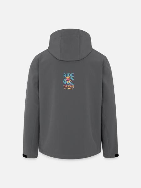 Surfing & Scrolling Theme T-Shirt - Men’s Recycled Softshell Jacket by Stanley/Stella - black