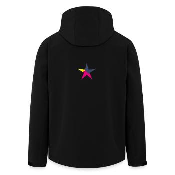 ETOILE. ETOILES. NOËL. CHRISTMAS. JOUR DE L'AN - Veste softshell homme en polyester recyclé Stanley/Stella - noir - Dos - AI Model Male 185 light (185cm)