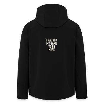 Déclaration du joueur - J’ai mis mon jeu en pause - Veste softshell homme en polyester recyclé Stanley/Stella - noir - Dos - AI Model Male 185 light (185cm)