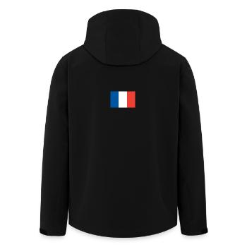 France, drapeau - Veste softshell homme en polyester recyclé Stanley/Stella - noir - Dos - AI Model Male 185 light (185cm)