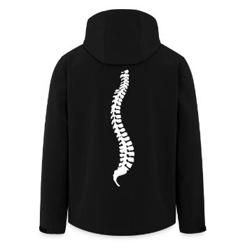 Colonne vertébrale - dos - Veste softshell homme en polyester recyclé Stanley/Stella - noir - Dos - AI Model Male 185 light (185cm)
