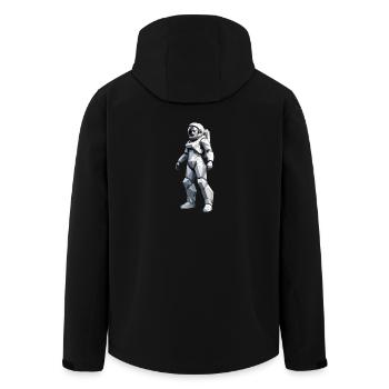 Astronaut - Profession Design Sticker - Men’s Recycled Softshell Jacket by Stanley/Stella - black - Back - AI Model Male 185 light (185cm)