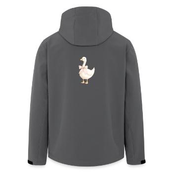 Duck with pink bow - Men’s Recycled Softshell Jacket by Stanley/Stella - anthracite - Back - AI Model Male 185 light (185cm)