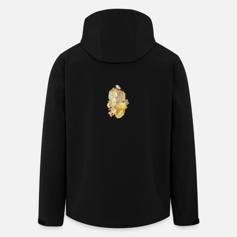 Bergkristall mit Granat - Recycelte Männer Softshell-Jacke von Stanley/Stella - Schwarz