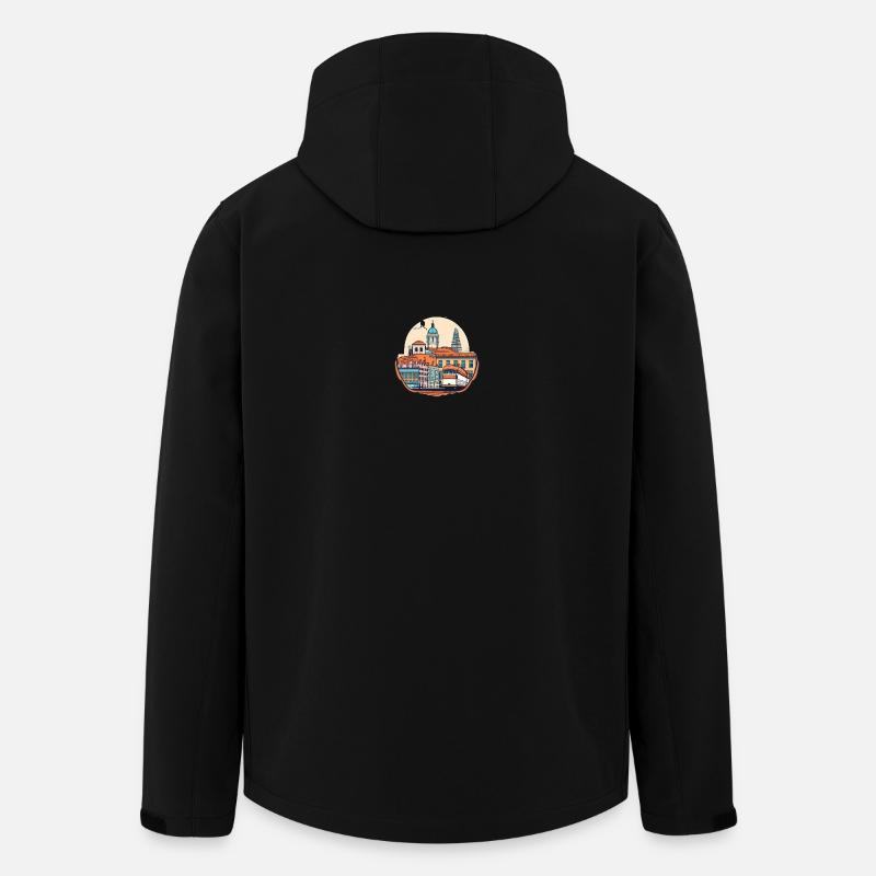 Vivid City Tramscape - Men’s Recycled Softshell Jacket by Stanley/Stella - black