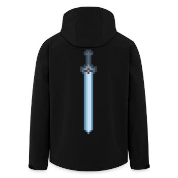 Iron Sword - Men’s Recycled Softshell Jacket by Stanley/Stella - black - Back - AI Model Male 185 light (185cm)