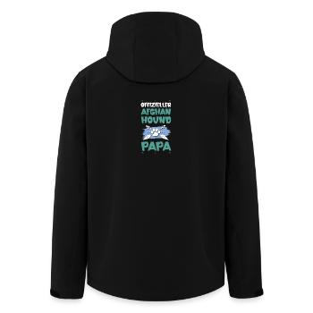 Chien de chasse afghan Chiens Papa - Veste softshell homme en polyester recyclé Stanley/Stella - noir - Dos - AI Model Male 185 light (185cm)