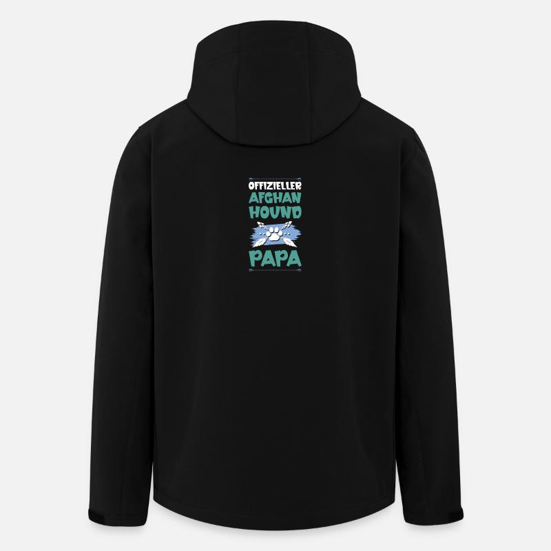 Chien de chasse afghan Chiens Papa - Veste softshell homme en polyester recyclé Stanley/Stella - noir