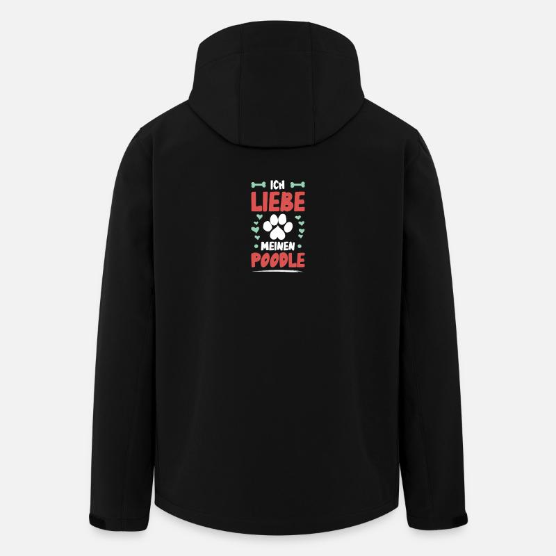 I love my poodle - Men’s Recycled Softshell Jacket by Stanley/Stella - black