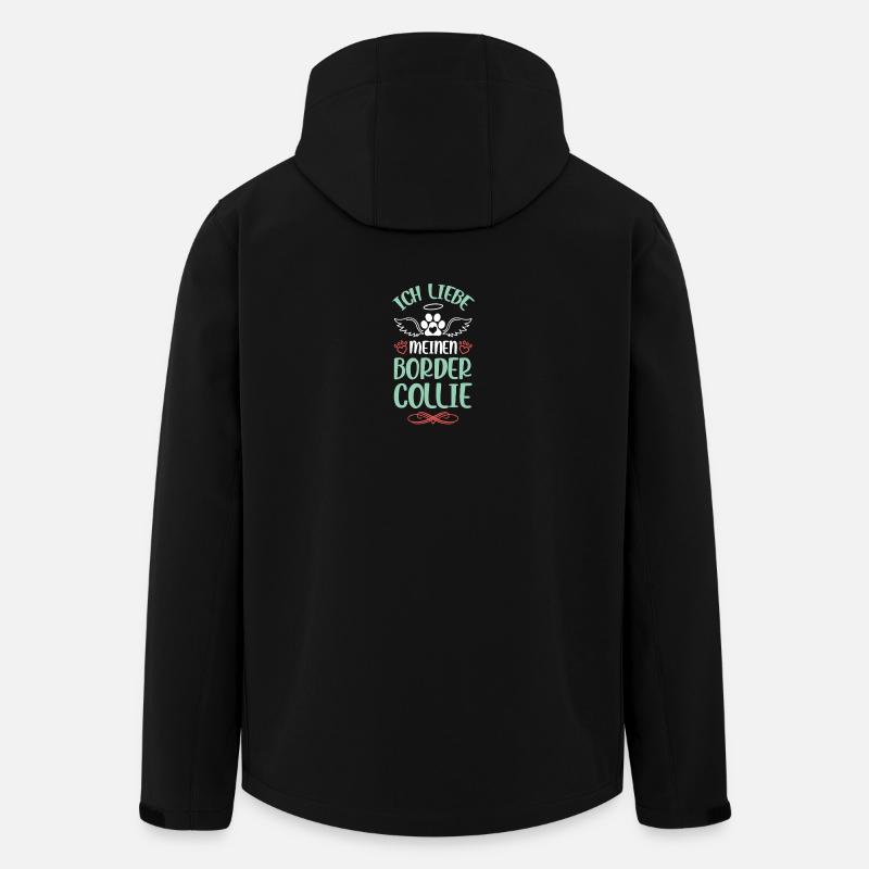 I love Border Collie - Men’s Recycled Softshell Jacket by Stanley/Stella - black