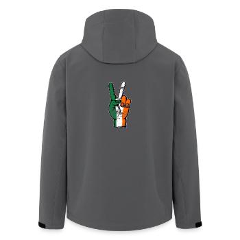Irland Flagge Frieden Victory Symbol used - Recycelte Männer Softshell-Jacke von Stanley/Stella - Schwarz - Hinten - AI Model Male 185 light (185cm)