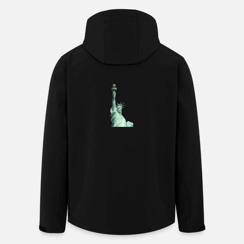 Statue de la Liberté Illustration - Veste softshell homme en polyester recyclé Stanley/Stella - noir