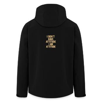 I Don't Have Attitude I Am Attitude - Men’s Recycled Softshell Jacket by Stanley/Stella - black - Back - AI Model Male 185 light (185cm)