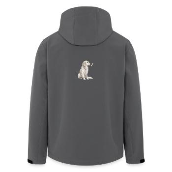 Motif de chien libellule Golden Retriever pour les amateurs de chiens - Veste softshell homme en polyester recyclé Stanley/Stella - noir - Dos - AI Model Male 185 light (185cm)