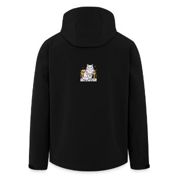 Anime Katze Japan Kawaii Vektor - Recycelte Männer Softshell-Jacke von Stanley/Stella - Schwarz - Hinten - AI Model Male 185 light (185cm)