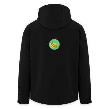 RDA Ostalgie | Complètement banane - Veste softshell homme en polyester recyclé Stanley/Stella - noir - Dos - AI Model Male 185 light (185cm)
