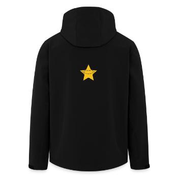 Ich bin zwar kein Stern - Recycelte Männer Softshell-Jacke von Stanley/Stella - Schwarz - Hinten - AI Model Male 185 light (185cm)