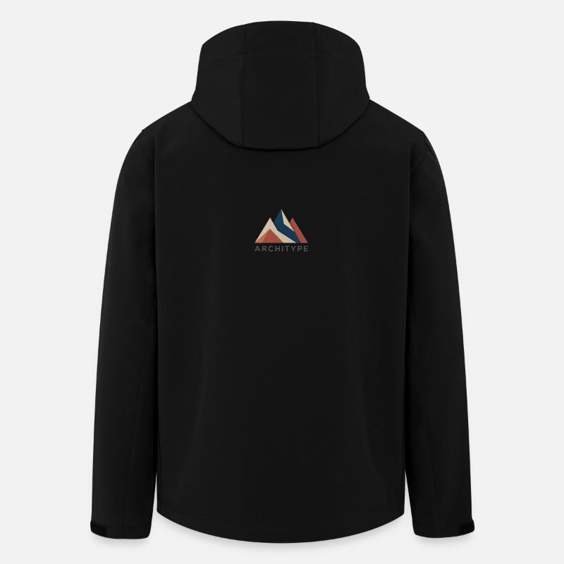 Archityp Nr. 1 - Recycelte Männer Softshell-Jacke von Stanley/Stella - Schwarz