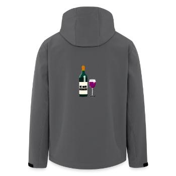 Wein - Recycelte Männer Softshell-Jacke von Stanley/Stella - Schwarz - Hinten - AI Model Male 185 light (185cm)