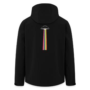 Rainbow ufo - Men’s Recycled Softshell Jacket by Stanley/Stella - black - Back - AI Model Male 185 light (185cm)
