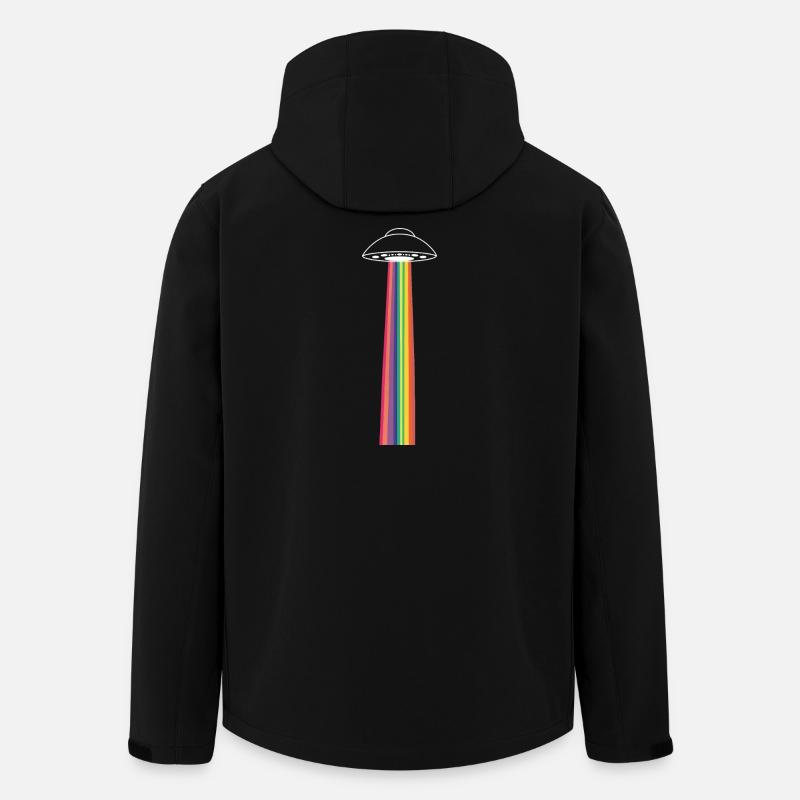 OVNI arc-en-ciel - Veste softshell homme en polyester recyclé Stanley/Stella - noir