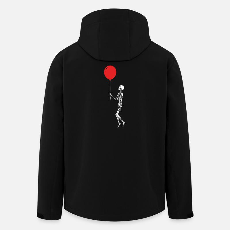 Squelette avec ballon rouge - Veste softshell homme en polyester recyclé Stanley/Stella - noir
