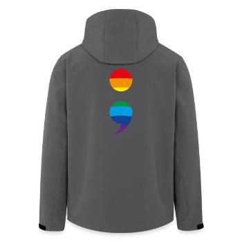 Point-virgule Prévention du suicide Point-virgule Point-virgule - Veste softshell homme en polyester recyclé Stanley/Stella - noir - Dos - AI Model Male 185 light (185cm)
