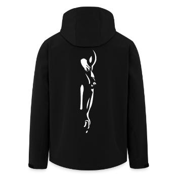 Pferdekopf Silhouette - Recycelte Männer Softshell-Jacke von Stanley/Stella - Schwarz - Hinten - AI Model Male 185 light (185cm)
