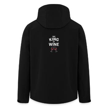 The King of Wine - Men’s Recycled Softshell Jacket by Stanley/Stella - black - Back - AI Model Male 185 light (185cm)