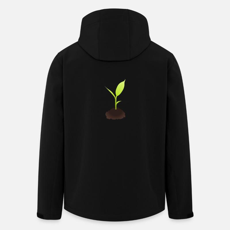 Sprout illustration - Men’s Recycled Softshell Jacket by Stanley/Stella - black