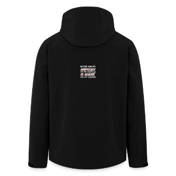 Bitte Nicht Ansprechen - Recycelte Männer Softshell-Jacke von Stanley/Stella - Schwarz - Hinten - AI Model Male 185 light (185cm)