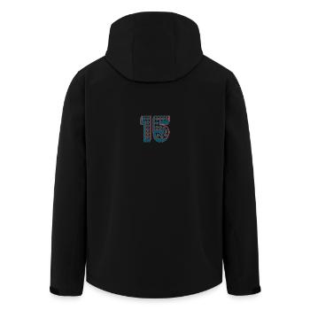 15. 15 ANS. 15e ANNIVERSAIRE. ANNIVERSAIRE 15 ANS. - Veste softshell homme en polyester recyclé Stanley/Stella - noir - Dos - AI Model Male 185 light (185cm)